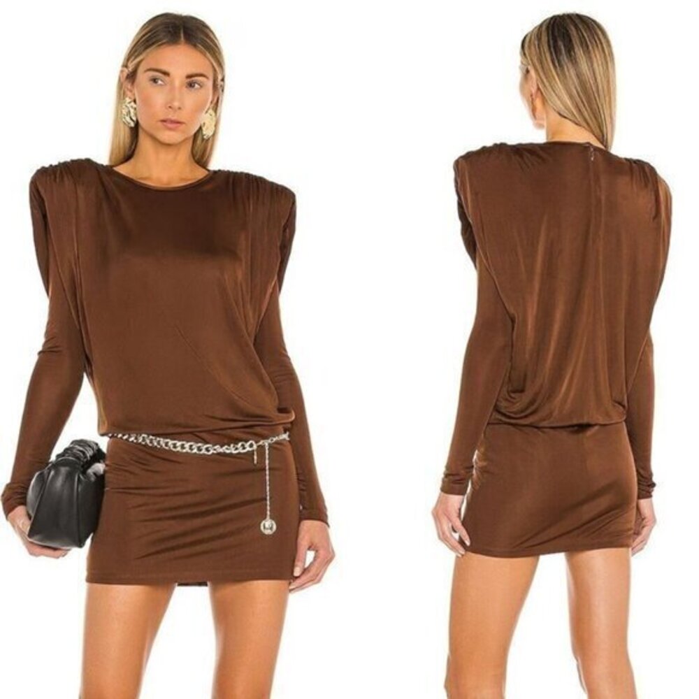 NBD Nicholas Mini Dress - Dark Brown